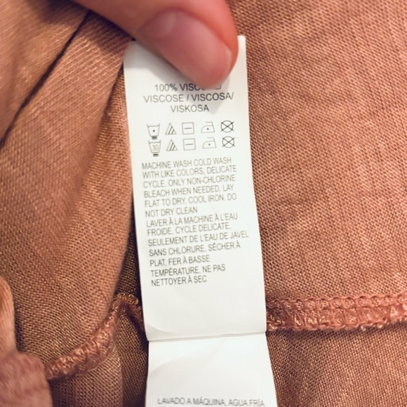 Lucky Brand Dusty Rose Pink Button Down Top Shirt Size Small S - Picture 6 of 6